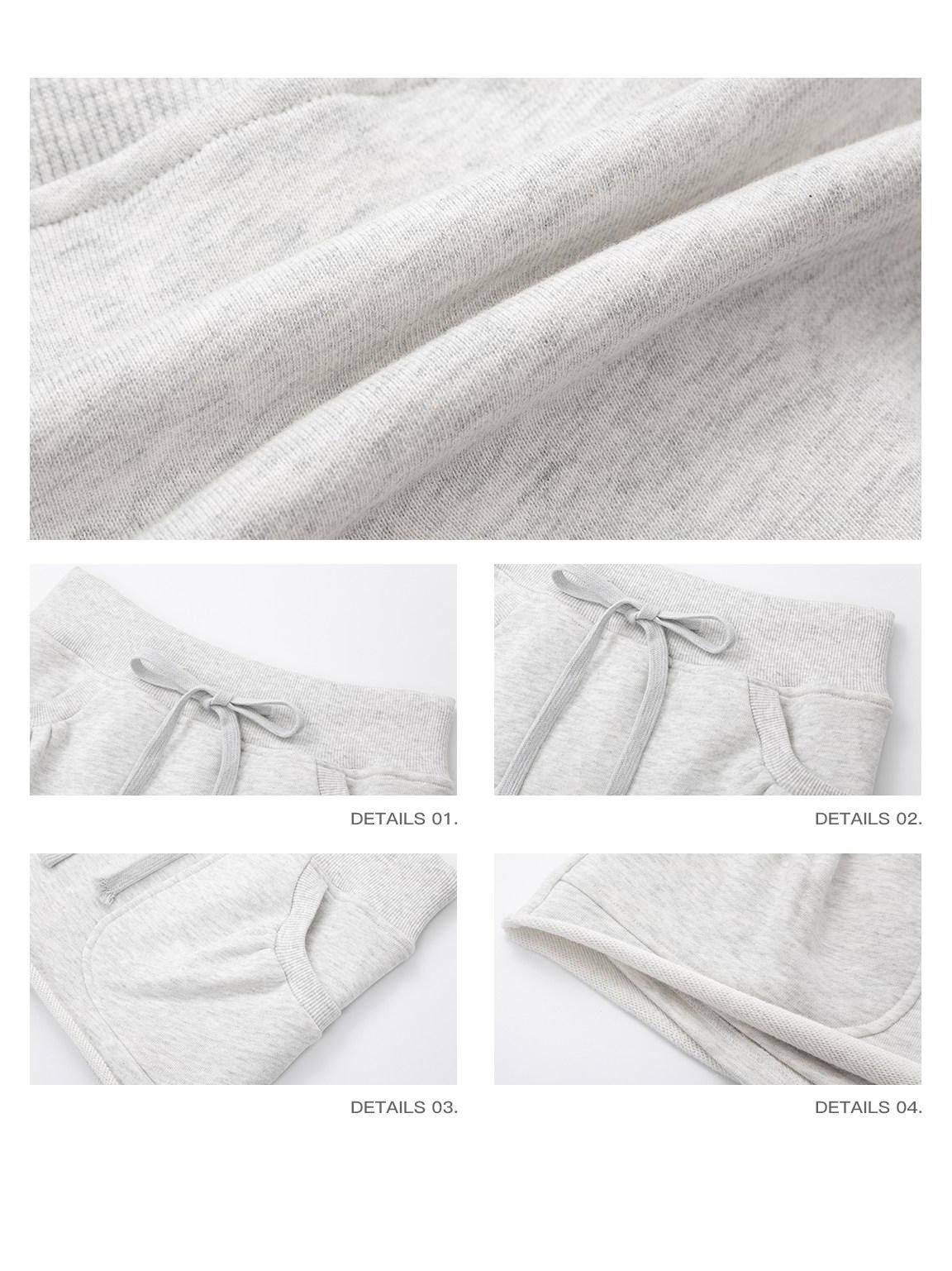 iamxiaa Heather Gray Drawstring Wide Rib Low Waist Women&