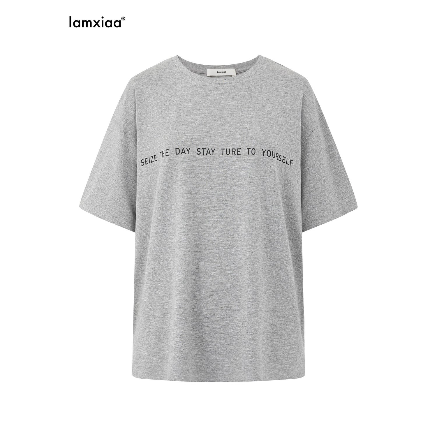 iamxiaa_Heather_Gray_Letter_Print_Crew_Neck_Drop_Shoulder_Women&