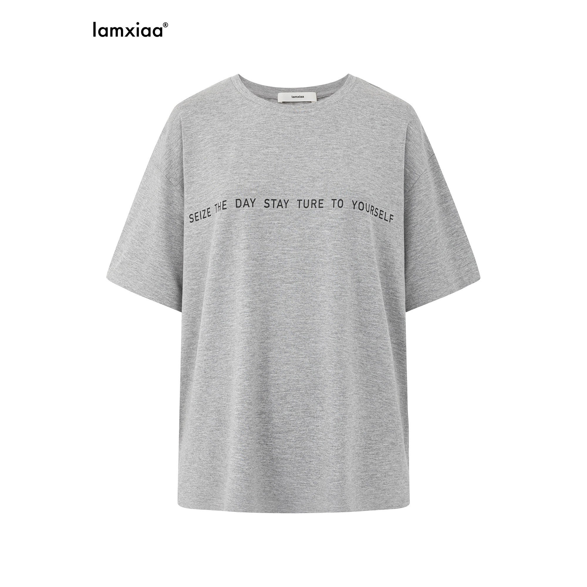 iamxiaa_Heather_Gray_Letter_Print_Crew_Neck_Drop_Shoulder_Women&