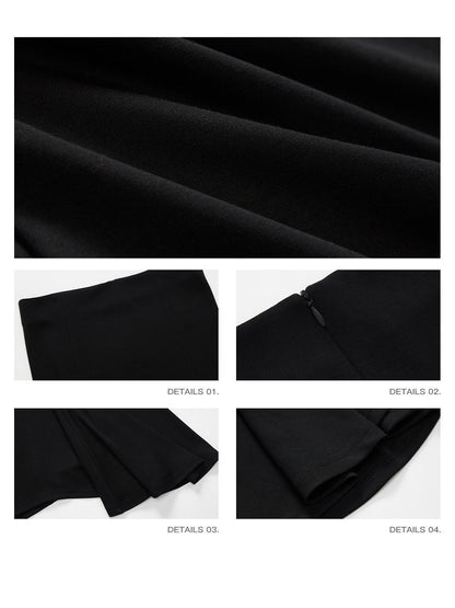 iamxiaa Irregular Wave Hem Low Waist Hip Hugging Women&
