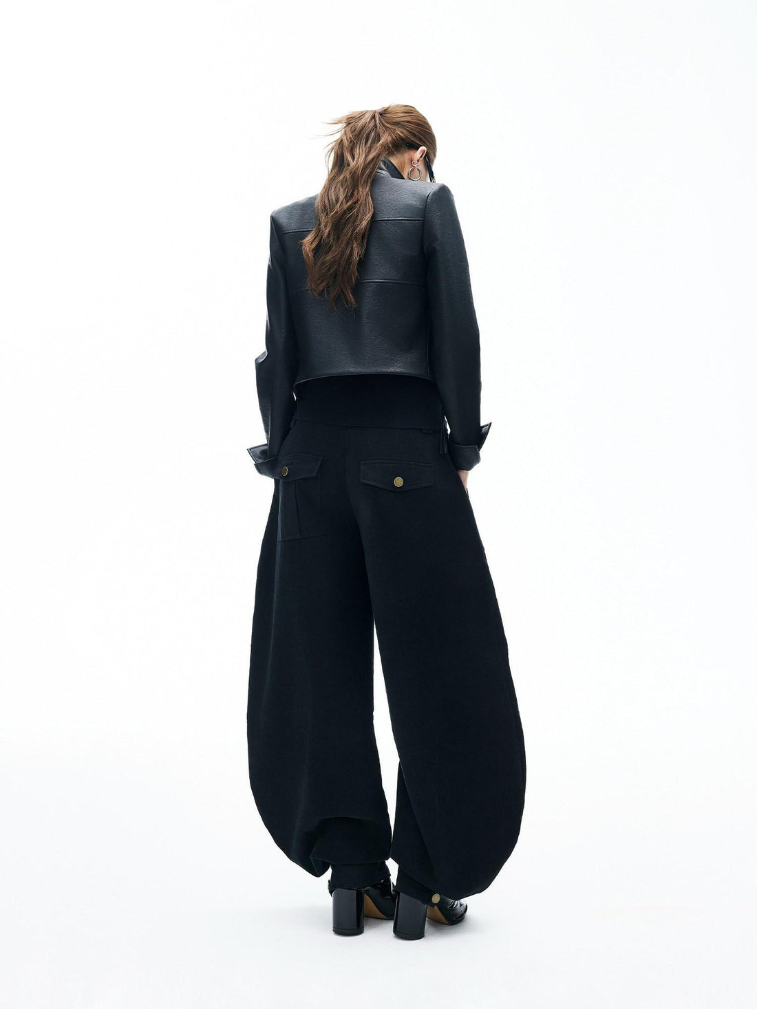 iamxiaa Japanese Low Waist Cocoon Button Women&
