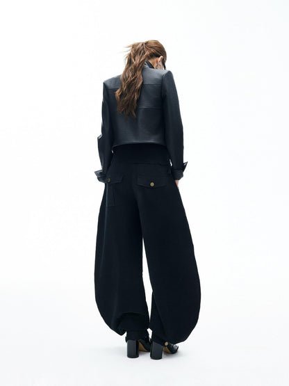 iamxiaa Japanese Low Waist Cocoon Button Women&