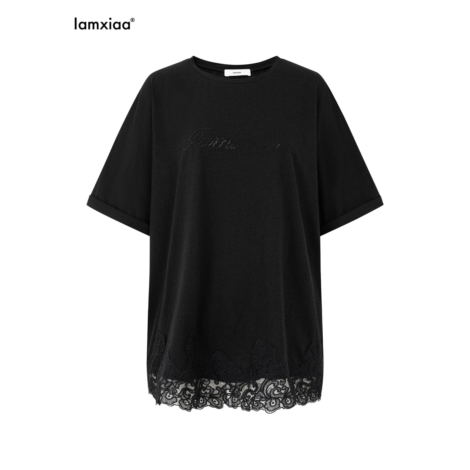 iamxiaa_Lace_Hem_Script_Rhinestone_Crewneck_Women&