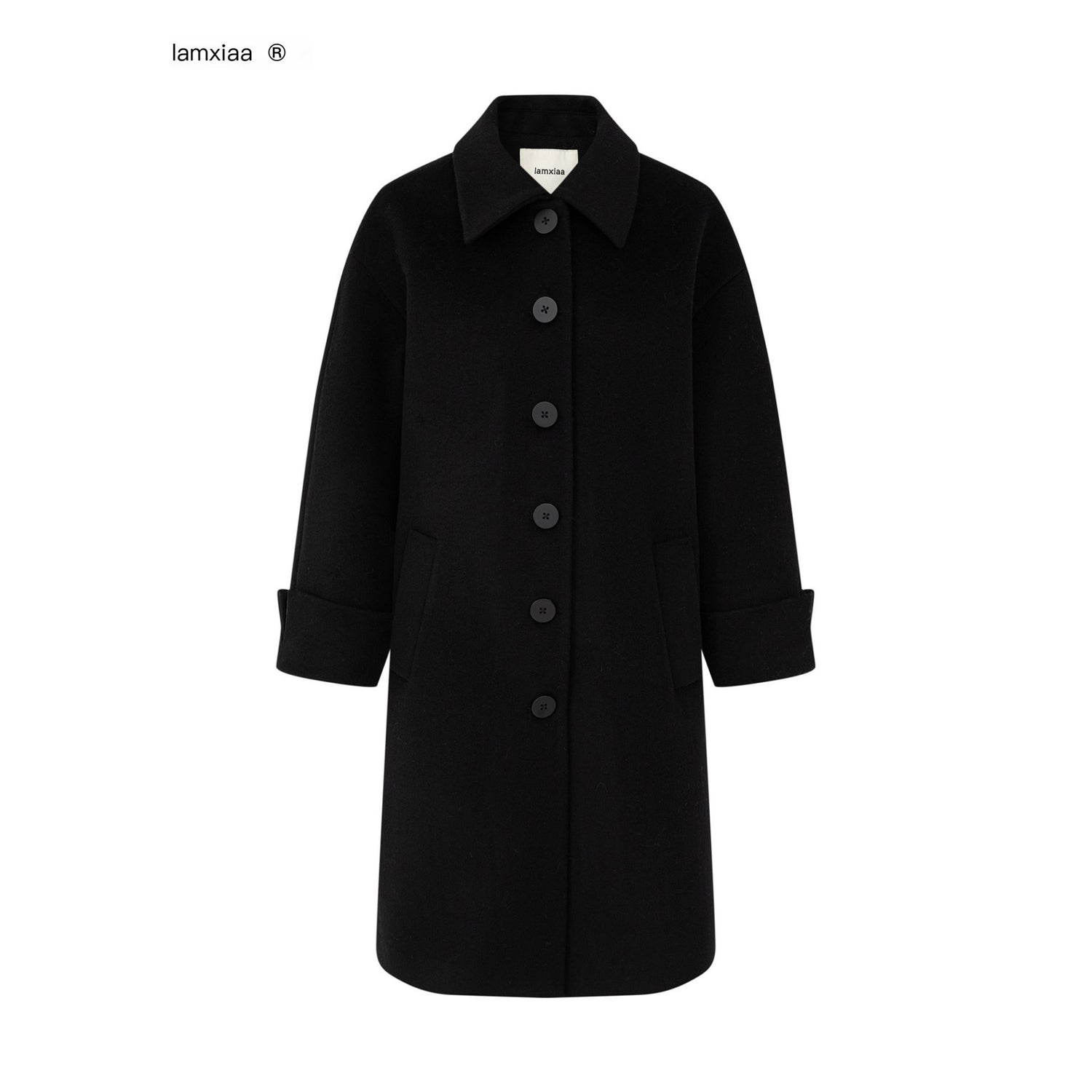 iamxiaa_Lapel_Hline_Cocoon_Sleeve_Button_Front_Women&