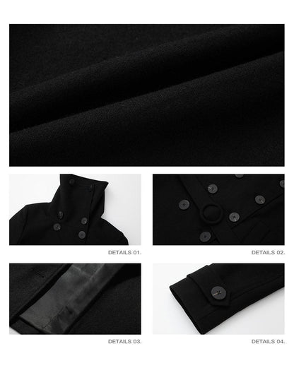 iamxiaa Large Lapel Double Breasted Versatile Belted Women&