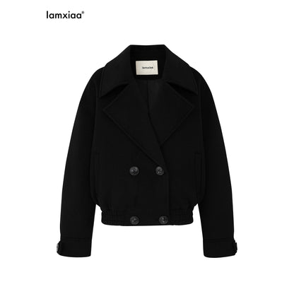 iamxiaa_Matte_Velvet_Double_Breasted_Lapel_Ruching_Hem_Women&