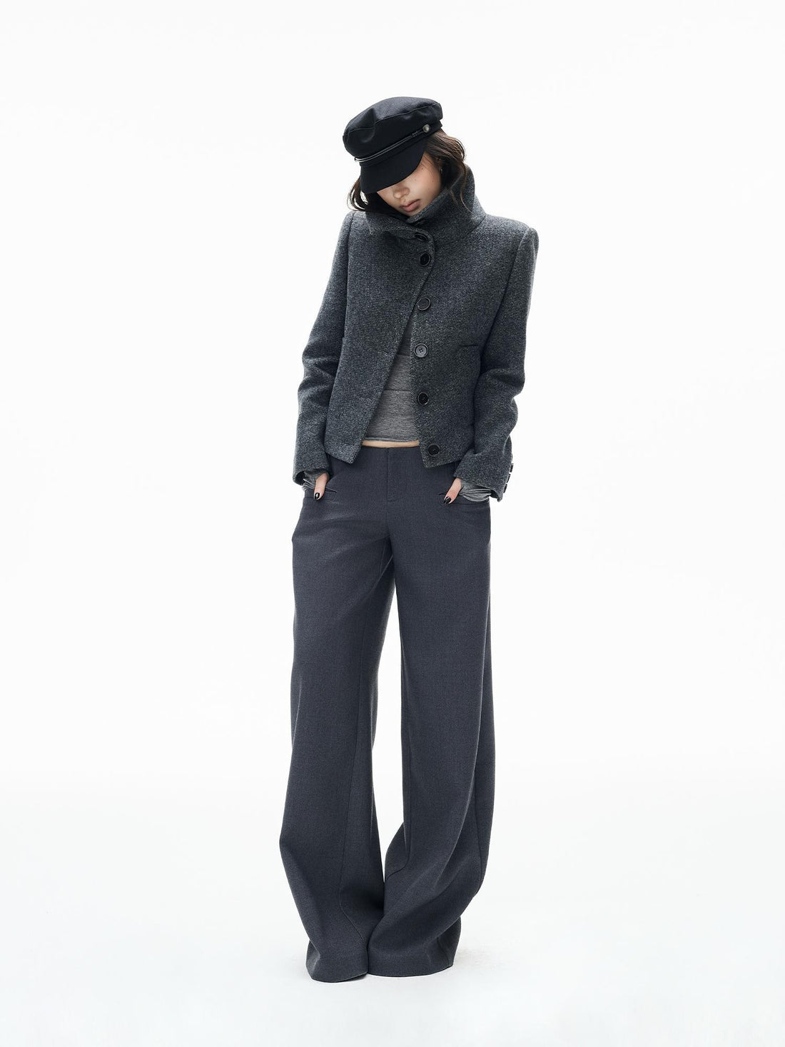 iamxiaa Minimalist Low-rise Straight-leg Pants Women&