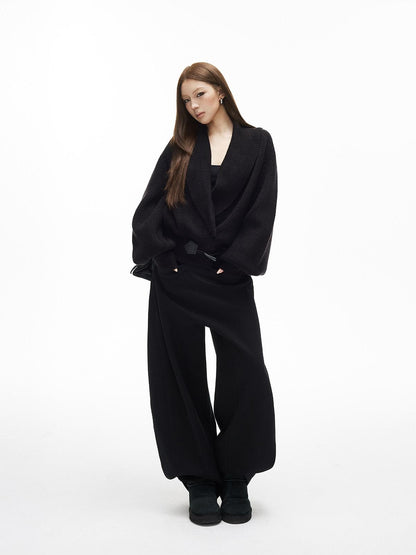 iamxiaa Minimalist Panelled Curved Seam No Fly Low Rise Women&