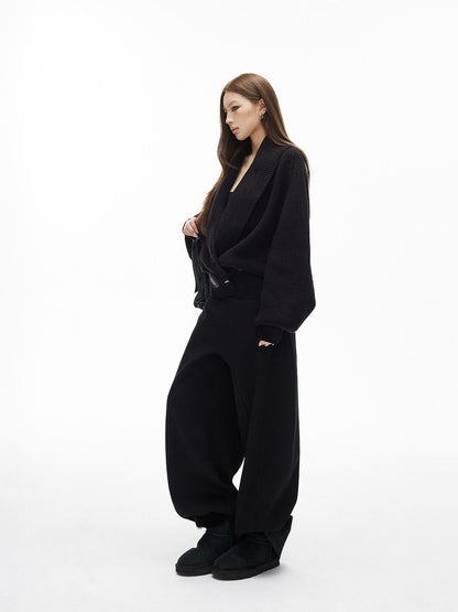 iamxiaa Minimalist Panelled Curved Seam No Fly Low Rise Women&