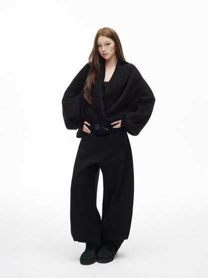 iamxiaa Minimalist Panelled Curved Seam No Fly Low Rise Women&