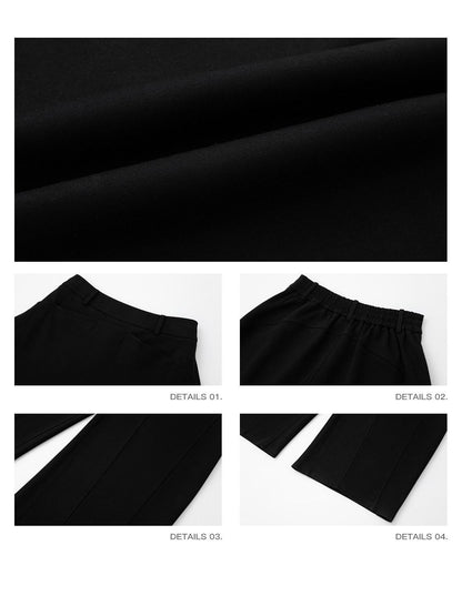 iamxiaa Minimalist Panelled Curved Seam No Fly Low Rise Women&