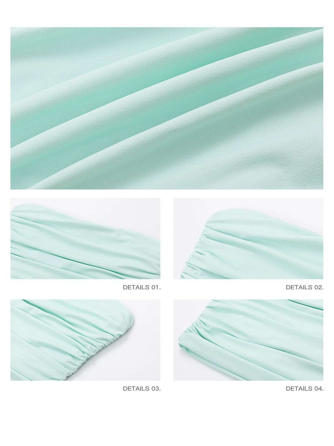 iamxiaa Mint Green Ruched Low Waist 90s Women&