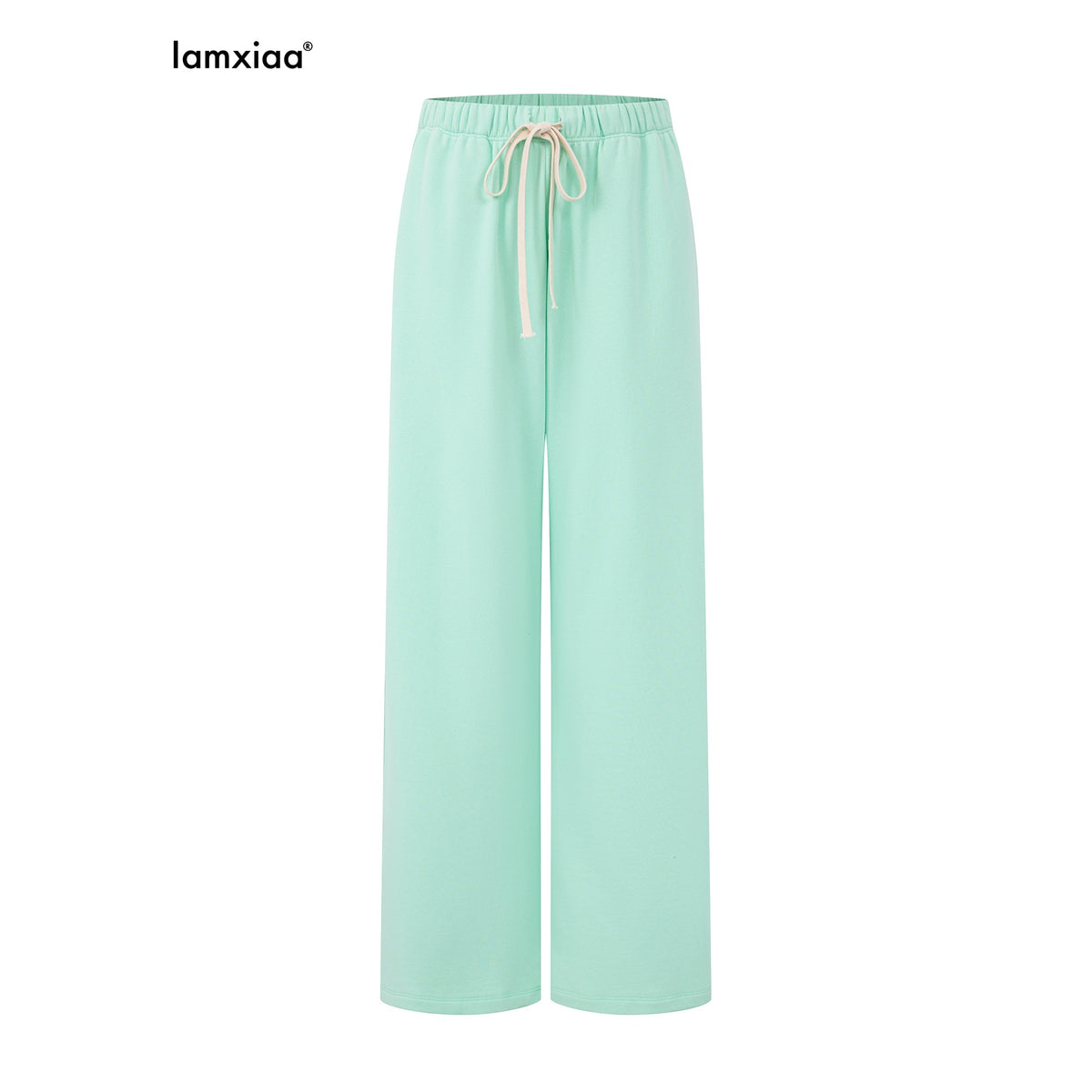 iamxiaa_Mint_Green_Silver_Embroidered_Low_Rise_Wide_Leg_100%_Cotton_Women&