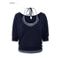 iamxiaa_Navy_Striped_Two_Piece_V_U_Neck_Women&