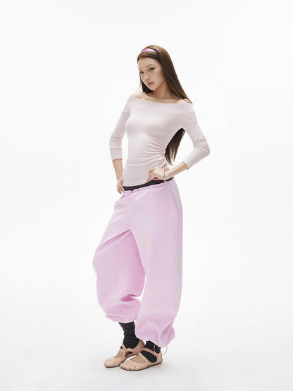 iamxiaa Off Shoulder Stretch Knit Slim Fit Women&