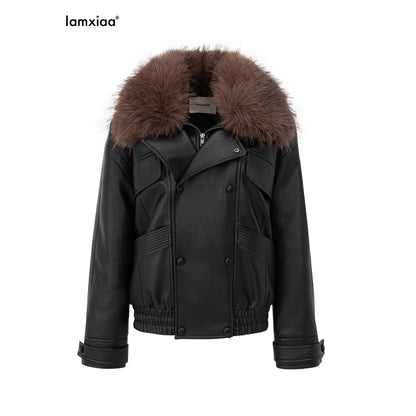 iamxiaa_Pebbled_Sherpa_Quilted_Shearling_Collar_Drop_Shoulder_Women&