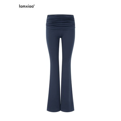 iamxiaa_Prussian_Blue_Halter_Foldover_Waist_Knit_Flare_Women&