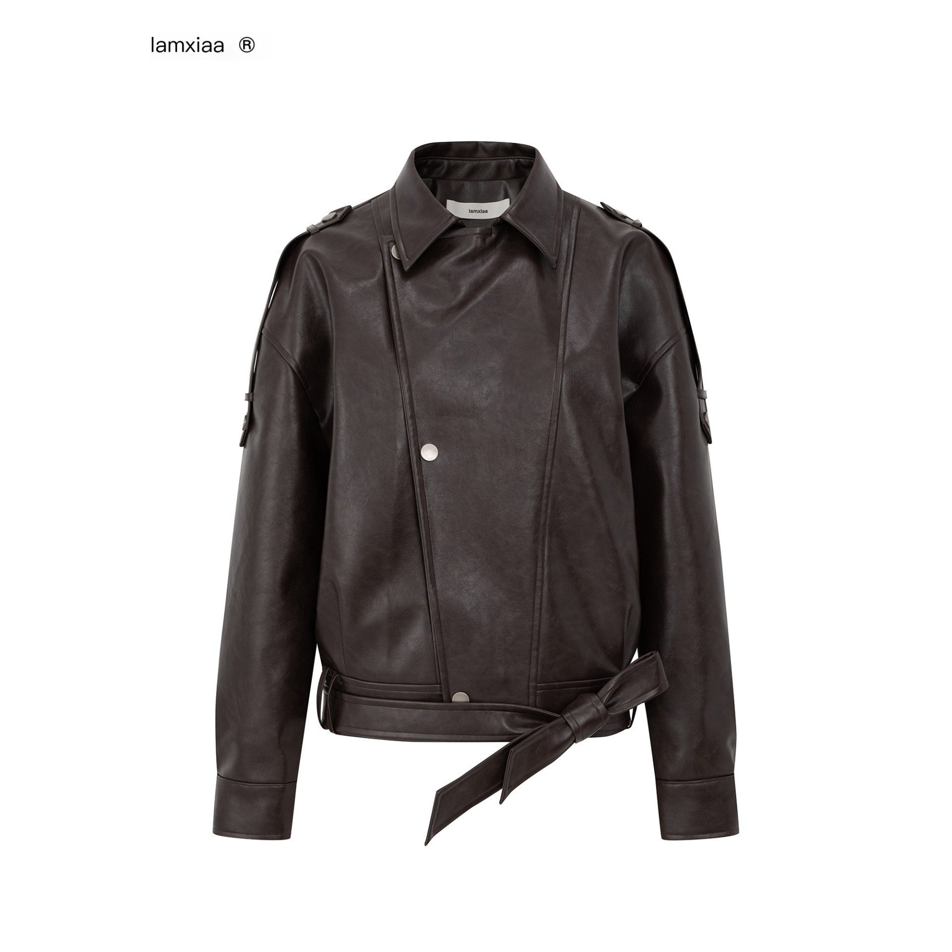 iamxiaa_Red_Coffee_Micro_Matte_Shoulder_Tabs_Lapel_Tie_Women&