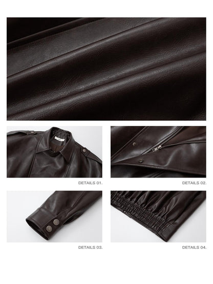 iamxiaa Red Coffee Micro Matte Shoulder Tabs Lapel Tie Women&
