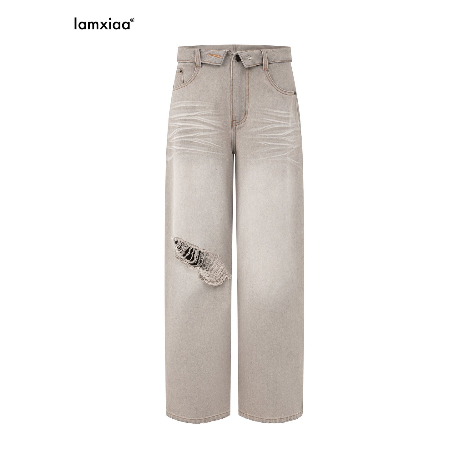 iamxiaa_Retro_Washed_Gray_Ripped_Low_Rise_Women&