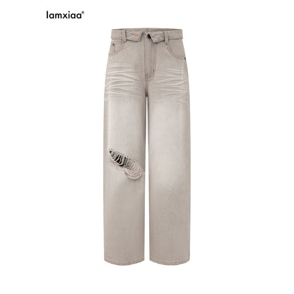 iamxiaa_Retro_Washed_Gray_Ripped_Low_Rise_Women&
