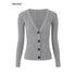 iamxiaa_Rib_Knit_V-neck_Vintage_Buttons_Double_Pocket_Slim_Women&