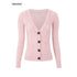 iamxiaa_Rib_Knit_V-neck_Vintage_Buttons_Double_Pocket_Slim_Women&
