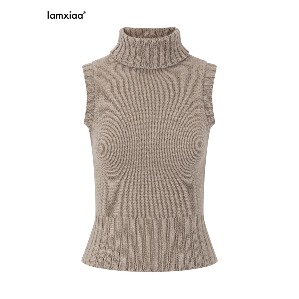 iamxiaa_Ribbed_Double_Layer_High_Neck_Fitted_Knit_Wool_Women&