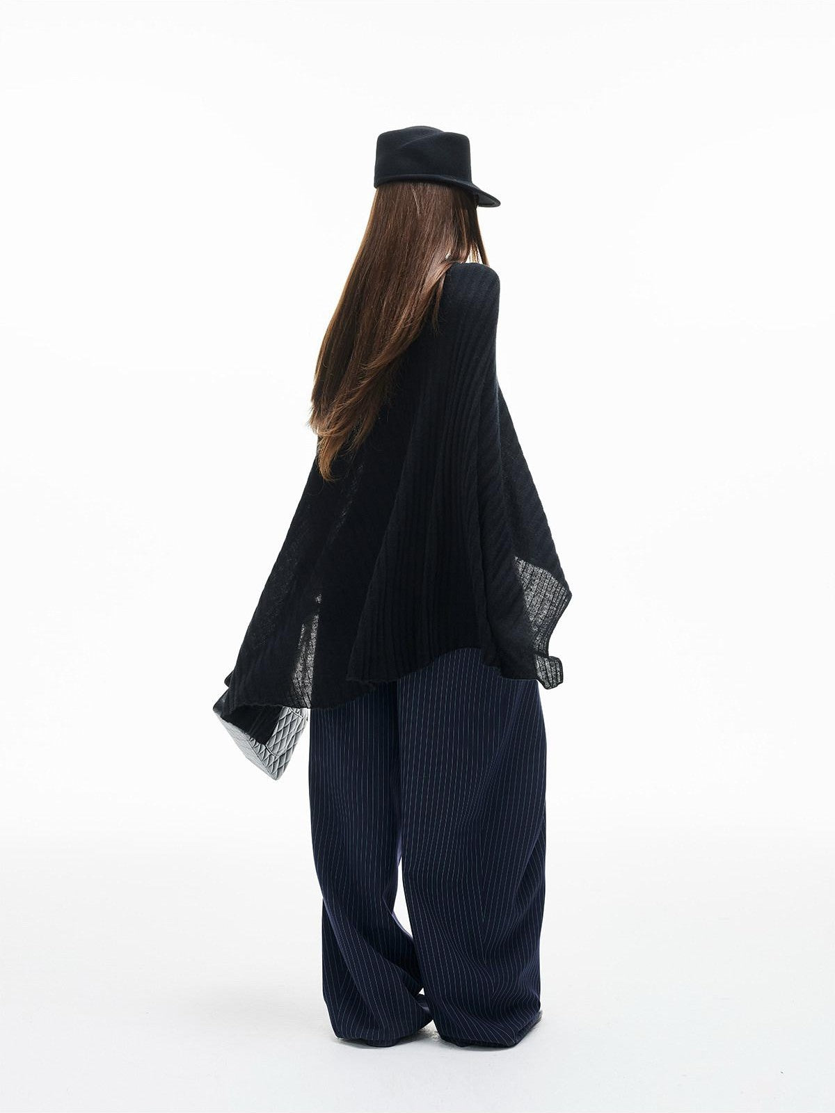 iamxiaa Ribbed Heavy Knit Asymmetrical Off Shoulder Women&