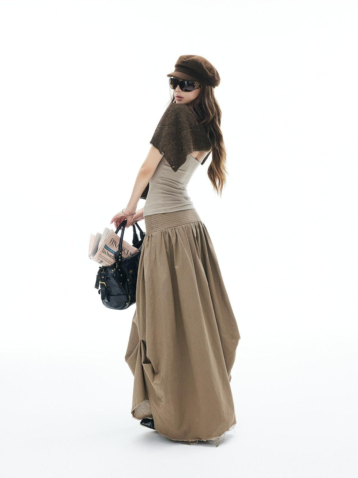 iamxiaa Ribbed Knit Slim Fit Thin Straps U Neck Women&