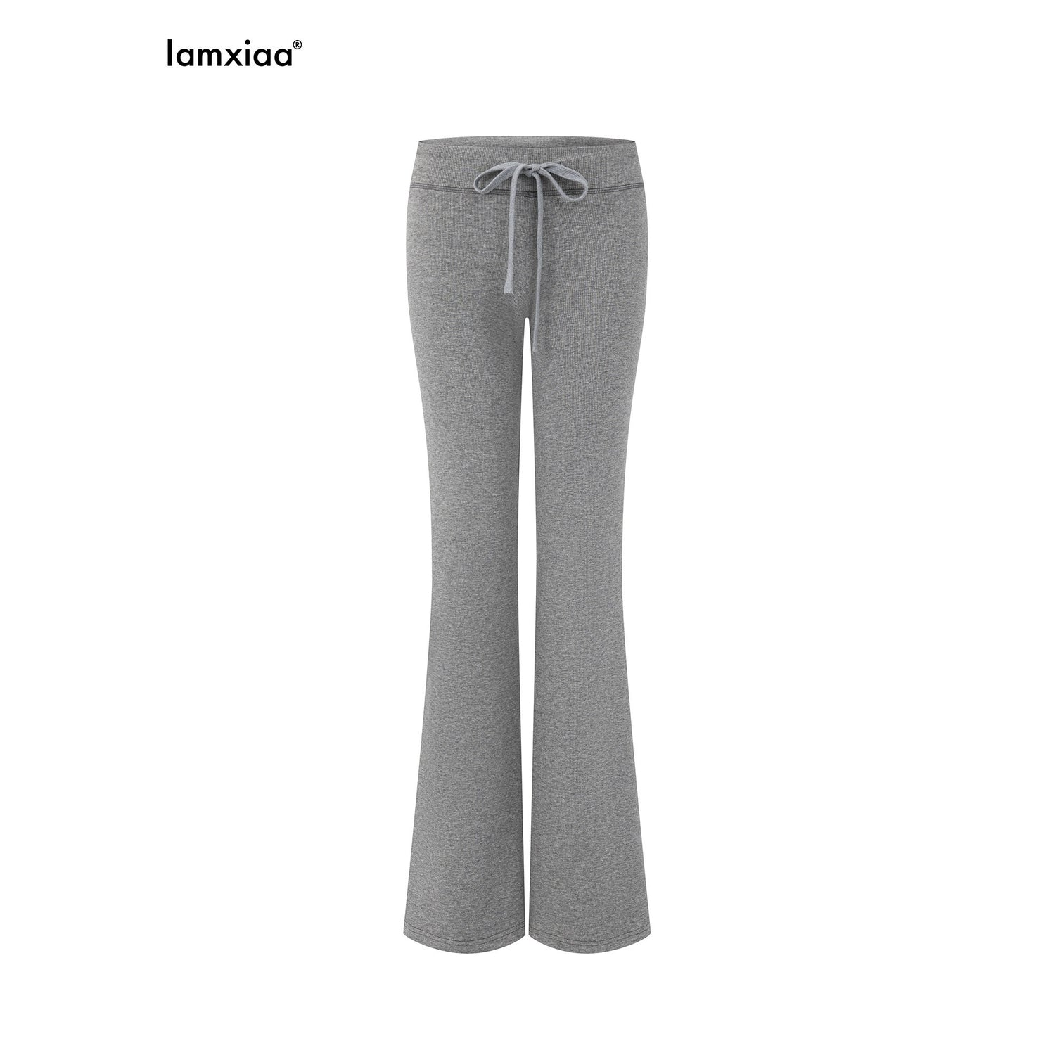 iamxiaa_Ribbed_U_Neck_Slim_Fit_Low_Waist_Flare_Women&