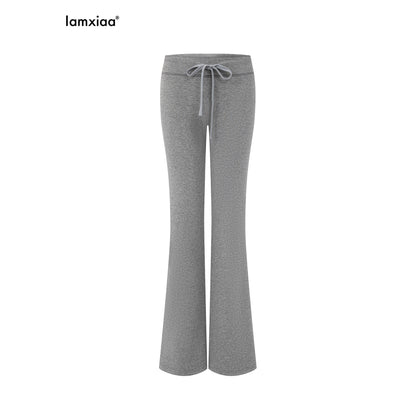 iamxiaa_Ribbed_U_Neck_Slim_Fit_Low_Waist_Flare_Women&