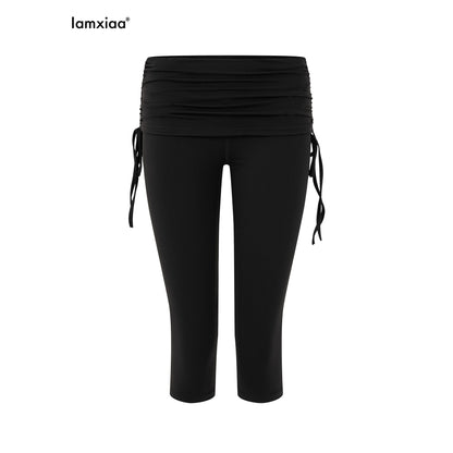 iamxiaa_Ruched_Drawstring_Panel_Low_Waist_Women&