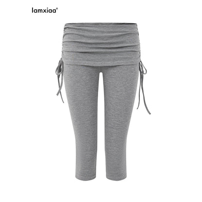iamxiaa_Ruched_Drawstring_Panel_Low_Waist_Women&