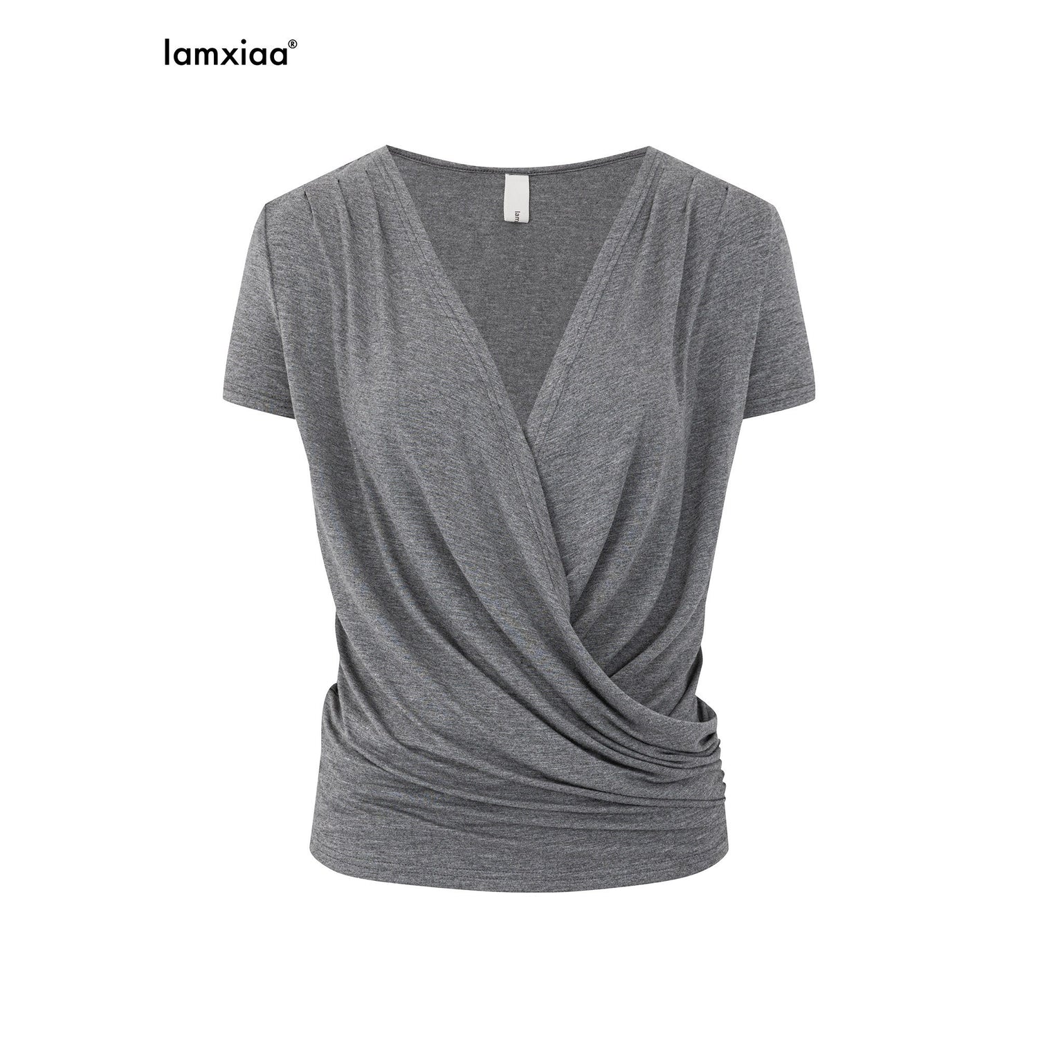 iamxiaa_Ruched_Wrap_Deep_V_Adjustable_Snap_Women&