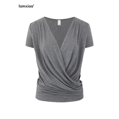 iamxiaa_Ruched_Wrap_Deep_V_Adjustable_Snap_Women&