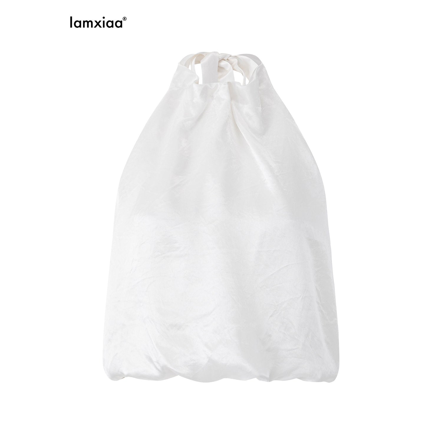 iamxiaa_Satin_Halter_Tie_Open_Back_A_Line_Loose_Short_Women&