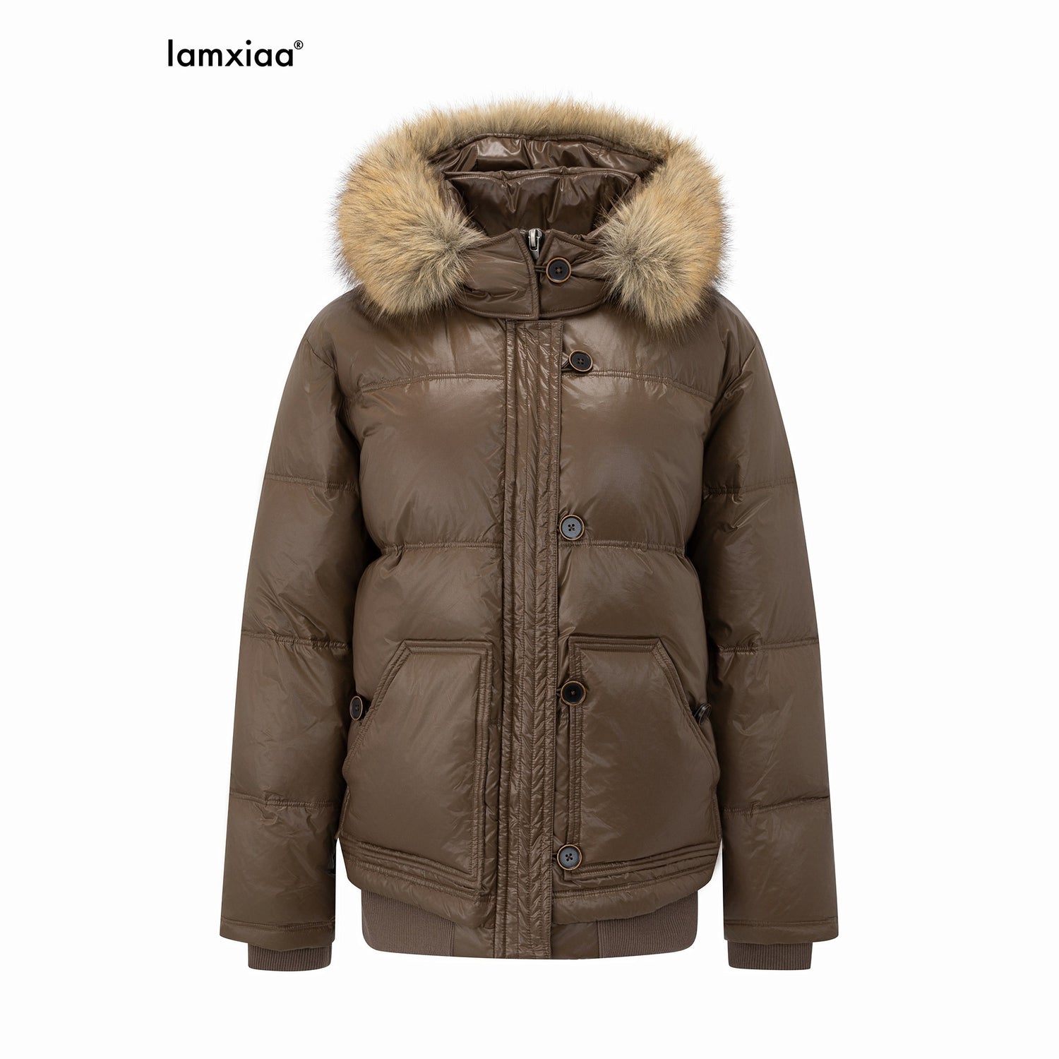iamxiaa_Satin_Sheen_Detachable_Fur_Hood_H_Silhouette_Women&