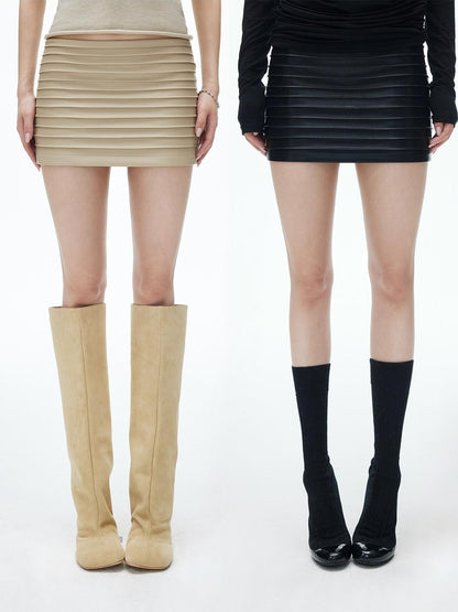iamxiaa Sculptural Multi Pleat Slim Straight Women&