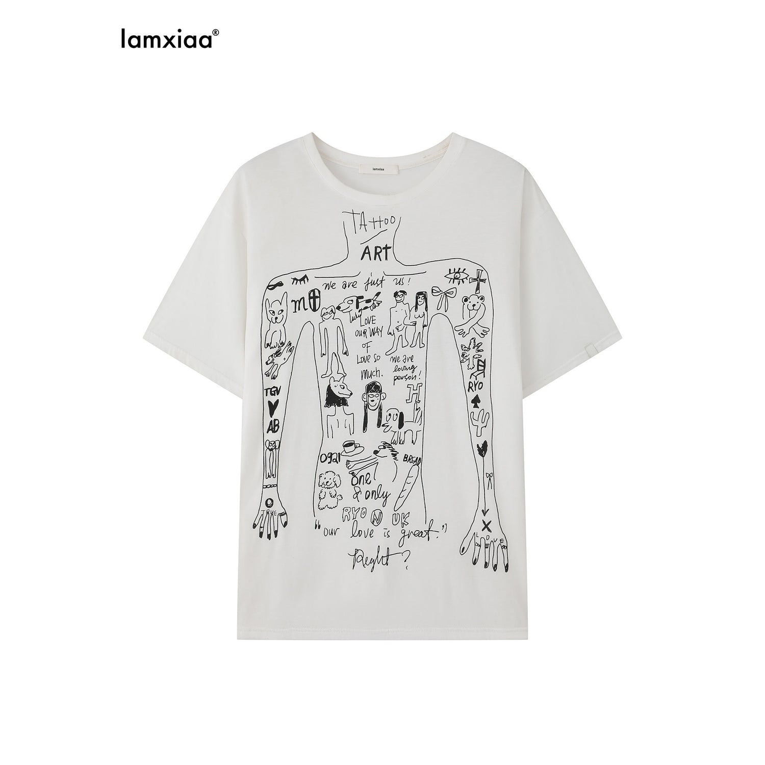 iamxiaa_Semi_Sheer_Printed_Short_Sleeve_Women&