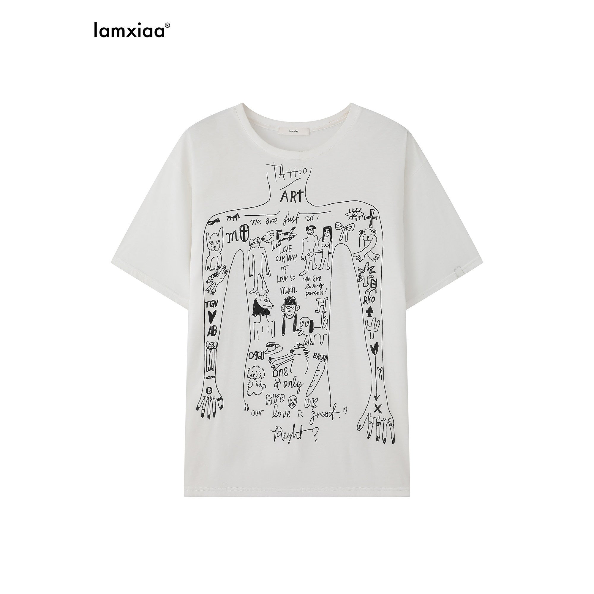 iamxiaa_Semi_Sheer_Printed_Short_Sleeve_Women&