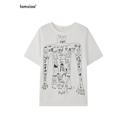 iamxiaa_Semi_Sheer_Printed_Short_Sleeve_Women&