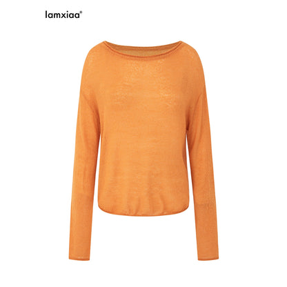 iamxiaa_Sheer_Boat_Neck_Drop_Shoulder_Women&