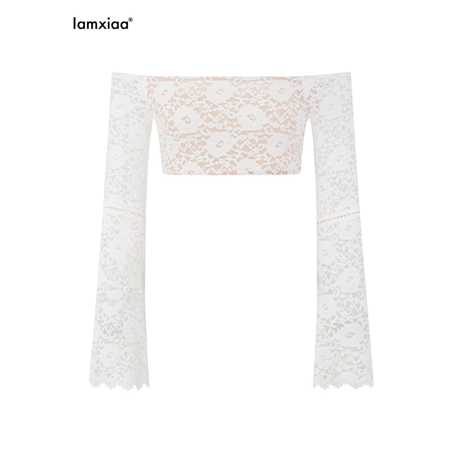 iamxiaa_Sheer_Cutout_Off_Shoulder_Bell_Sleeve_Cropped_Wrap_Women&