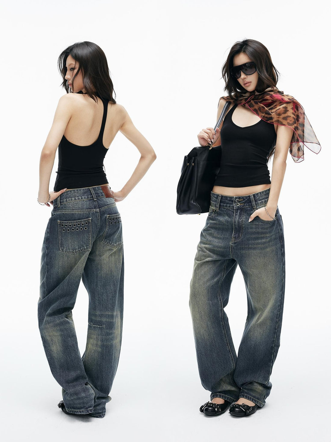 iamxiaa Slim Fit Open Back Heart Neck Cotton Blend High Stretch Women&
