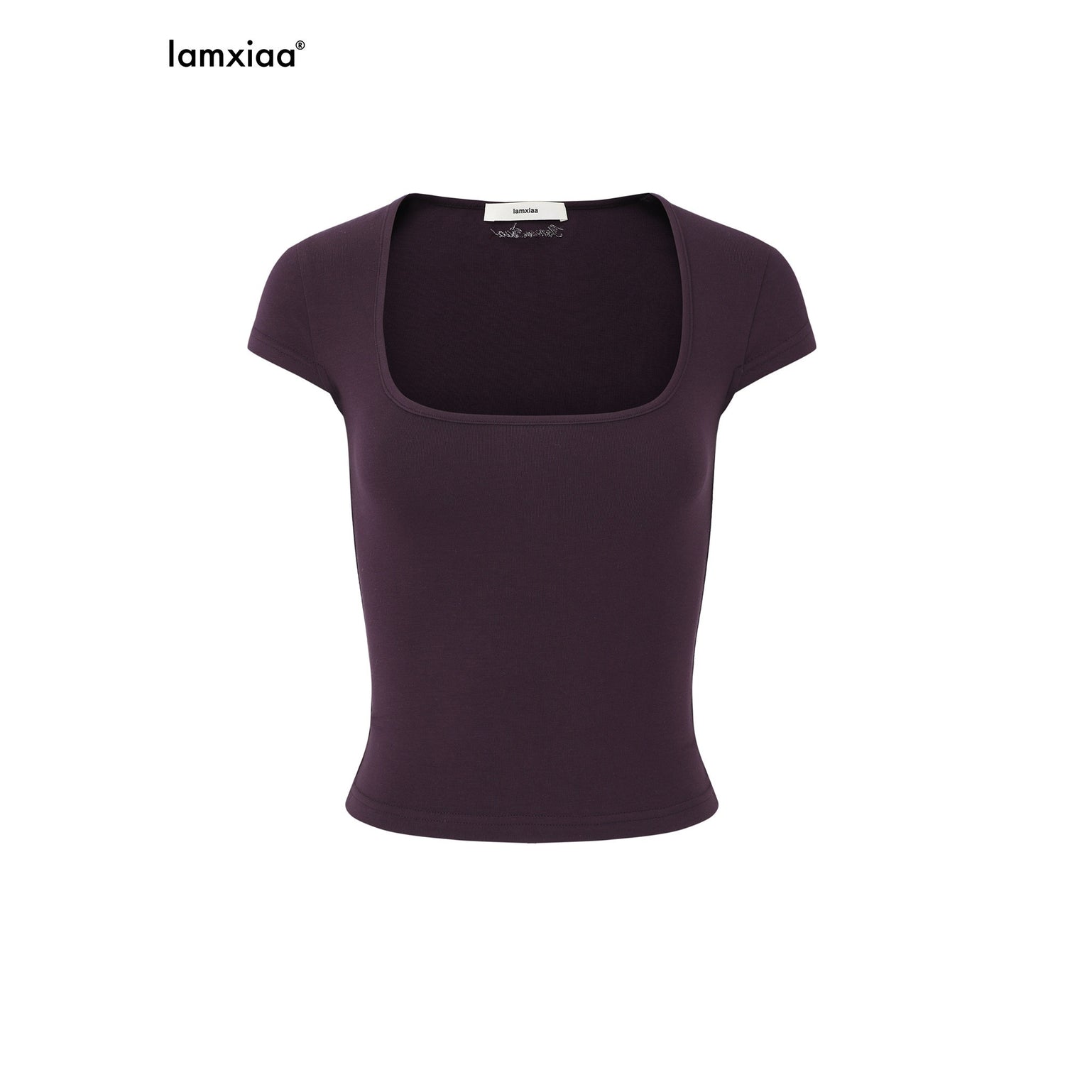 iamxiaa_Square_U_Neck_Small_Flutter_Sleeves_Set_In_Shoulder_Slim_Fit_Women&
