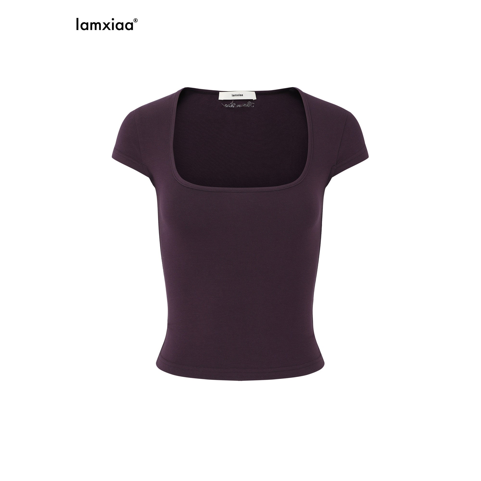 iamxiaa_Square_U_Neck_Small_Flutter_Sleeves_Set_In_Shoulder_Slim_Fit_Women&