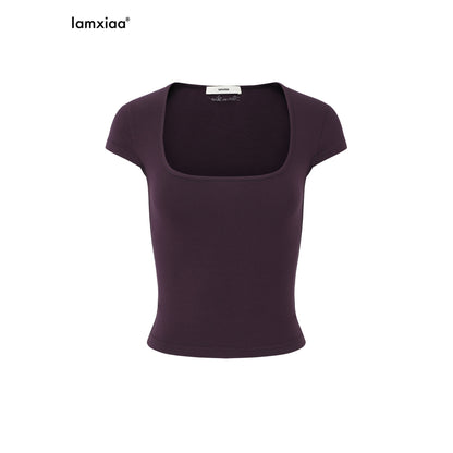 iamxiaa_Square_U_Neck_Small_Flutter_Sleeves_Set_In_Shoulder_Slim_Fit_Women&