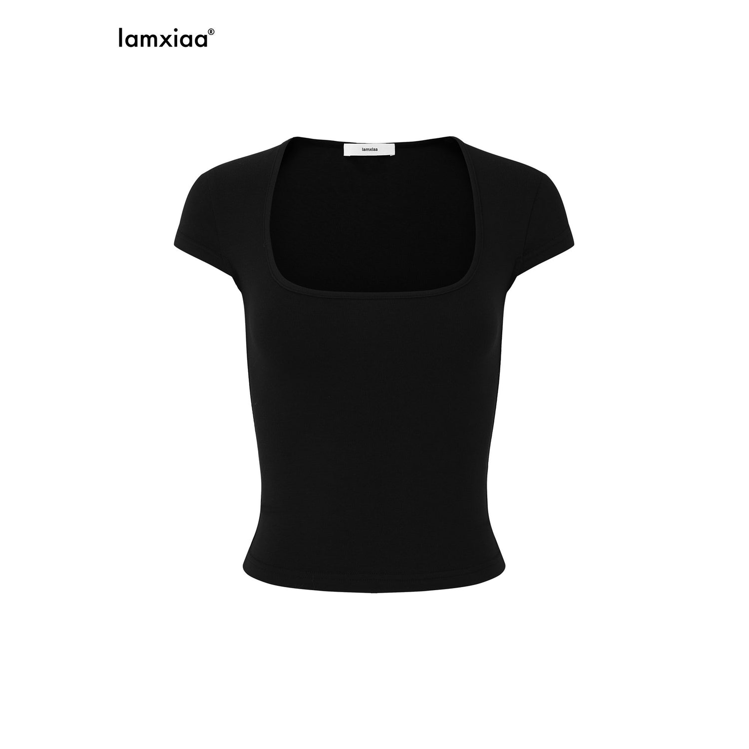 iamxiaa_Square_U_Neck_Small_Flutter_Sleeves_Set_In_Shoulder_Slim_Fit_Women&