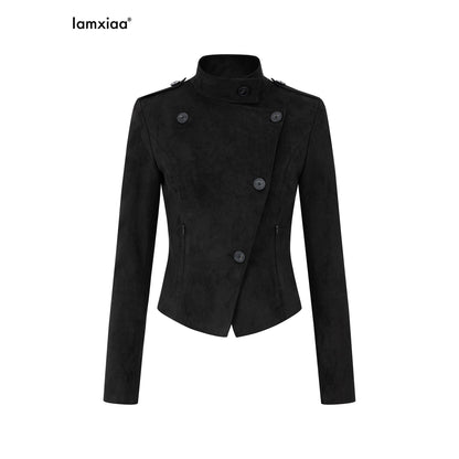 iamxiaa_Stand_Collar_Slanted_Front_Back_Buttons_Slim_Women&